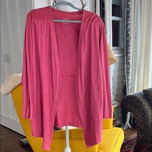 Chico's Cotton Modal Blend Open Front Cardigan